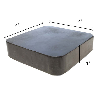 Rubber Non-Skid Bench Block Dampening Pad 4" Square