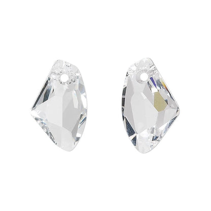 Swarovski Crystal Clear Faceted Galactic Vertical Pendant (6656), 19x11mm, 1 pc