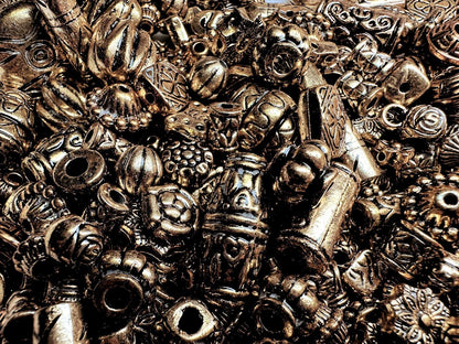 Aztec Bead Mix, Antiqued Copper Acrylic, 250g (approx. 1300 pcs)