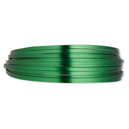 Anodized Aluminum Flat Wrapping Wire, 16 Gauge, 18 Feet