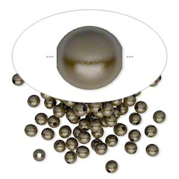 Antiqued Gold Plated Brass 2.5mm Round Smooth Spacer Beads (500 pc)