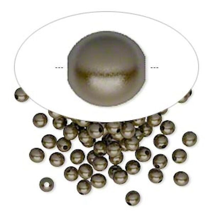 Antiqued Gold Plated Brass 2.5mm Round Smooth Spacer Beads (500 pc)