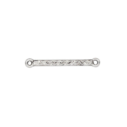 Antiqued Pewter Double-Sided Bar Link Connectors 21x2mm, 100 pcs