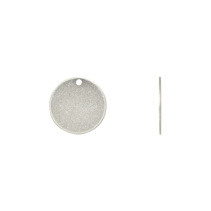 Antiqued Silver Plated Brass 12mm Flat Round Disc Coin Drop Charms (100 pc)