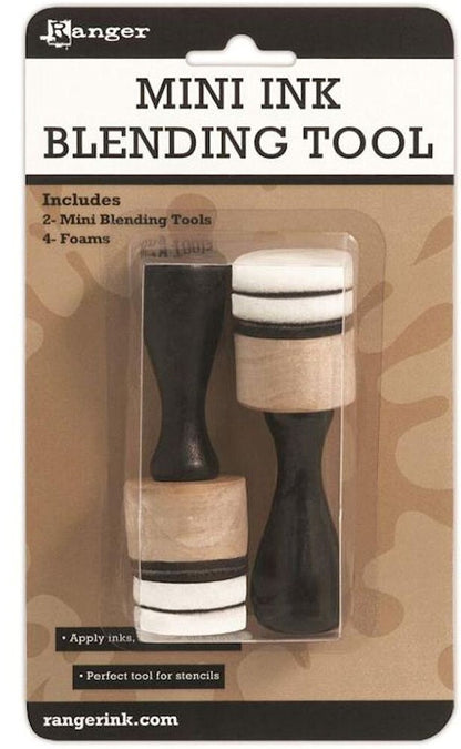 Ranger Mini Ink Blending Tools 1 inch Round, 2 Tools with 4 Foams