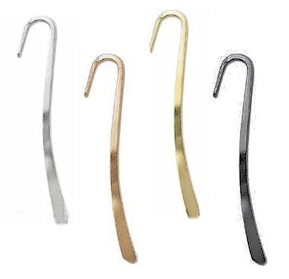 Plated Steel Bookmarks 3.35 inch with Drill Hole, 2 pcs