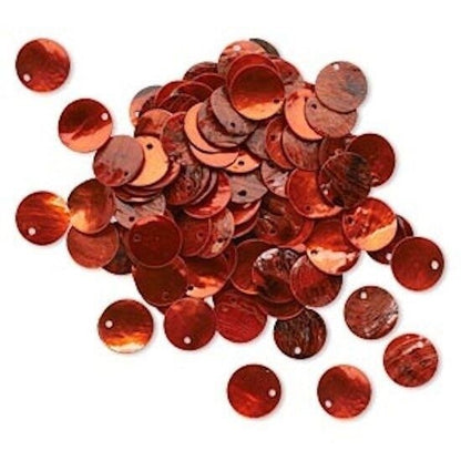 Mussel Shell 10mm Round Coin Drop Charms, 100 pcs