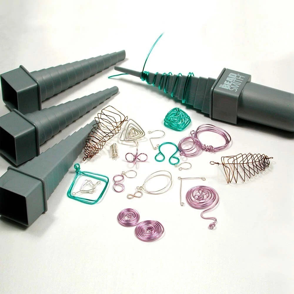 Beadsmith Multi Mandrel Wire Shaping Tool, 4 Shapes (Square, Triangle, Circle, Oval)