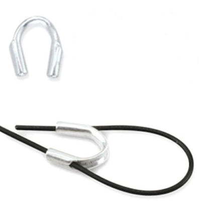 Silver Plated Brass Wire Guardians, 4x4mm (approx. 5/32 inch), 0.5mm ID, 144 pcs