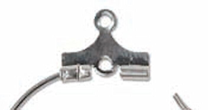BeadSmith Silver Plated Brass 40mm Round Beading Earring Hoops 20 Gauge