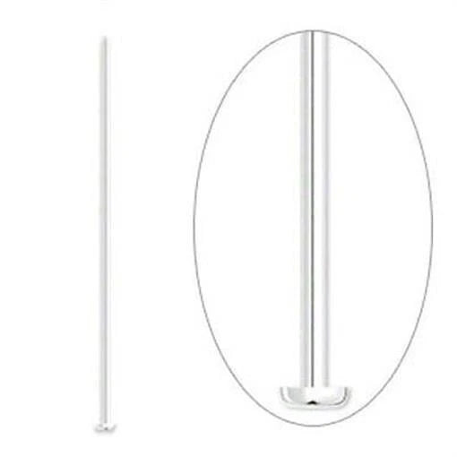 Silver Plated Brass Head Pins 4 inch 21 Gauge – 100 pcs