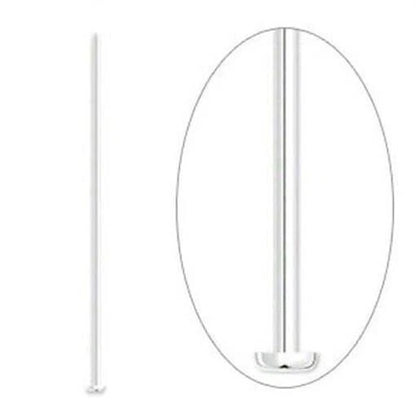 Silver Plated Brass Head Pins 4 inch 21 Gauge – 100 pcs