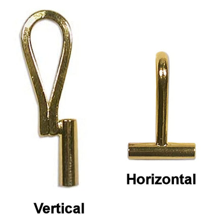 BeadSmith Brass Brooch Pin Converter with Bail, Horizontal or Vertical