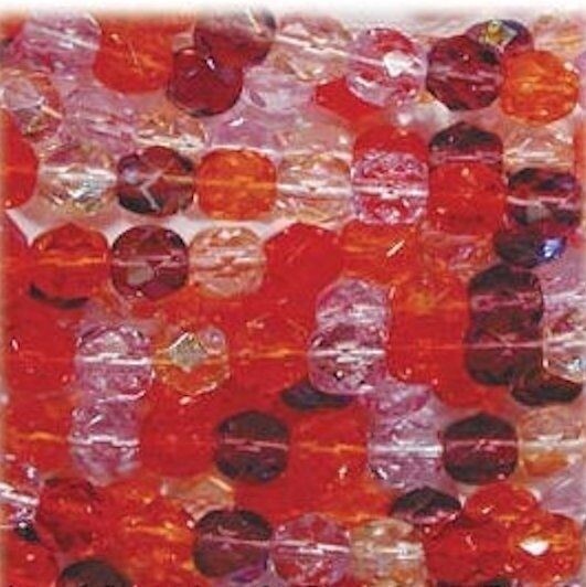 Czech Fire Polished Glass Round Beads, 8mm, 50 pcs