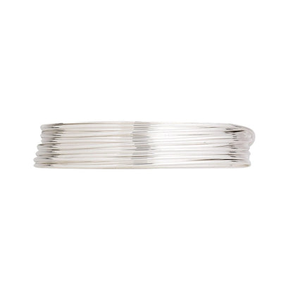 Argentium Sterling Silver Round Wire, 22 Gauge (0.64mm), Half Hard, 5 Feet