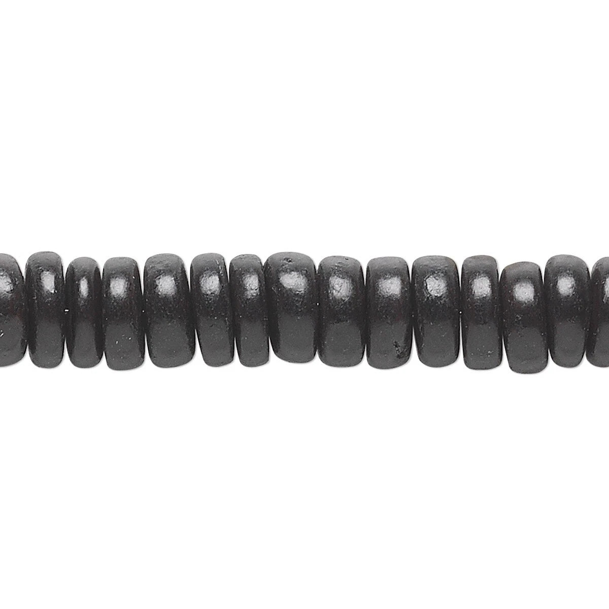 Black 8x4mm Rondelle Wooden Beads with 1.1mm Hole 4 Strands(500)
