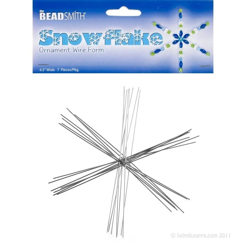 Snowflake Wire Forms, 4-1/2 Inch, 0.8mm, 7 pcs