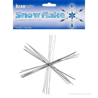 Snowflake Wire Forms, 4-1/2 Inch, 0.8mm, 7 pcs