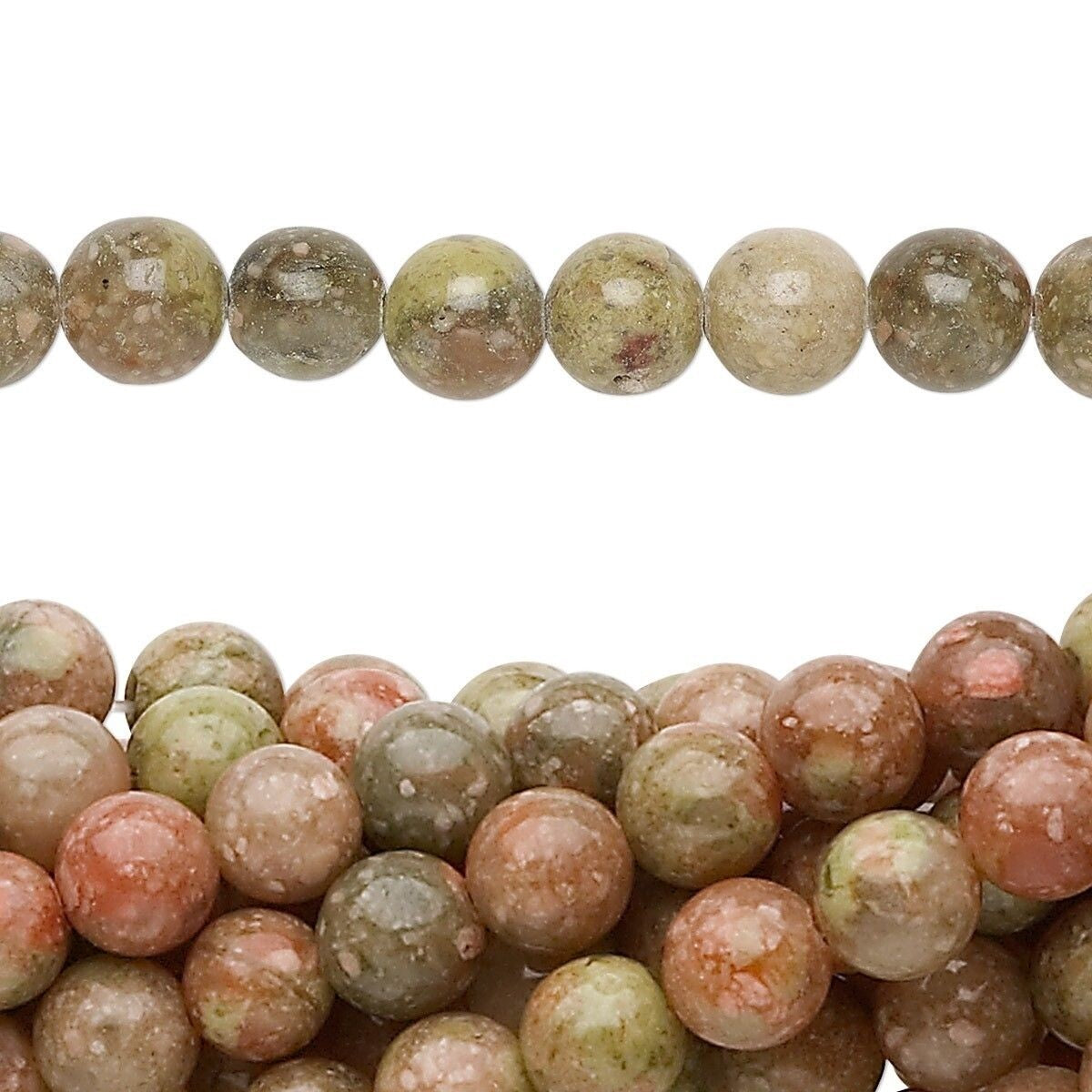 Natural Autumn Jasper 6mm Round Beads, 1 Strand (approx. 67)