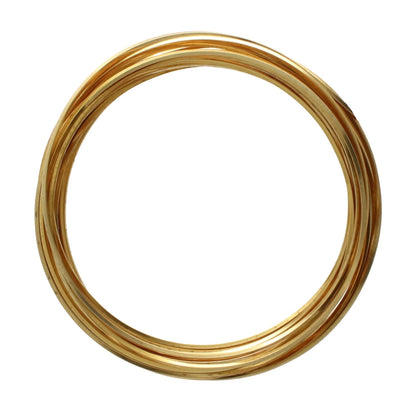Non-Tarnish Gold Plated Copper Square Wire, 21 Gauge (0.72mm), 4 Yards