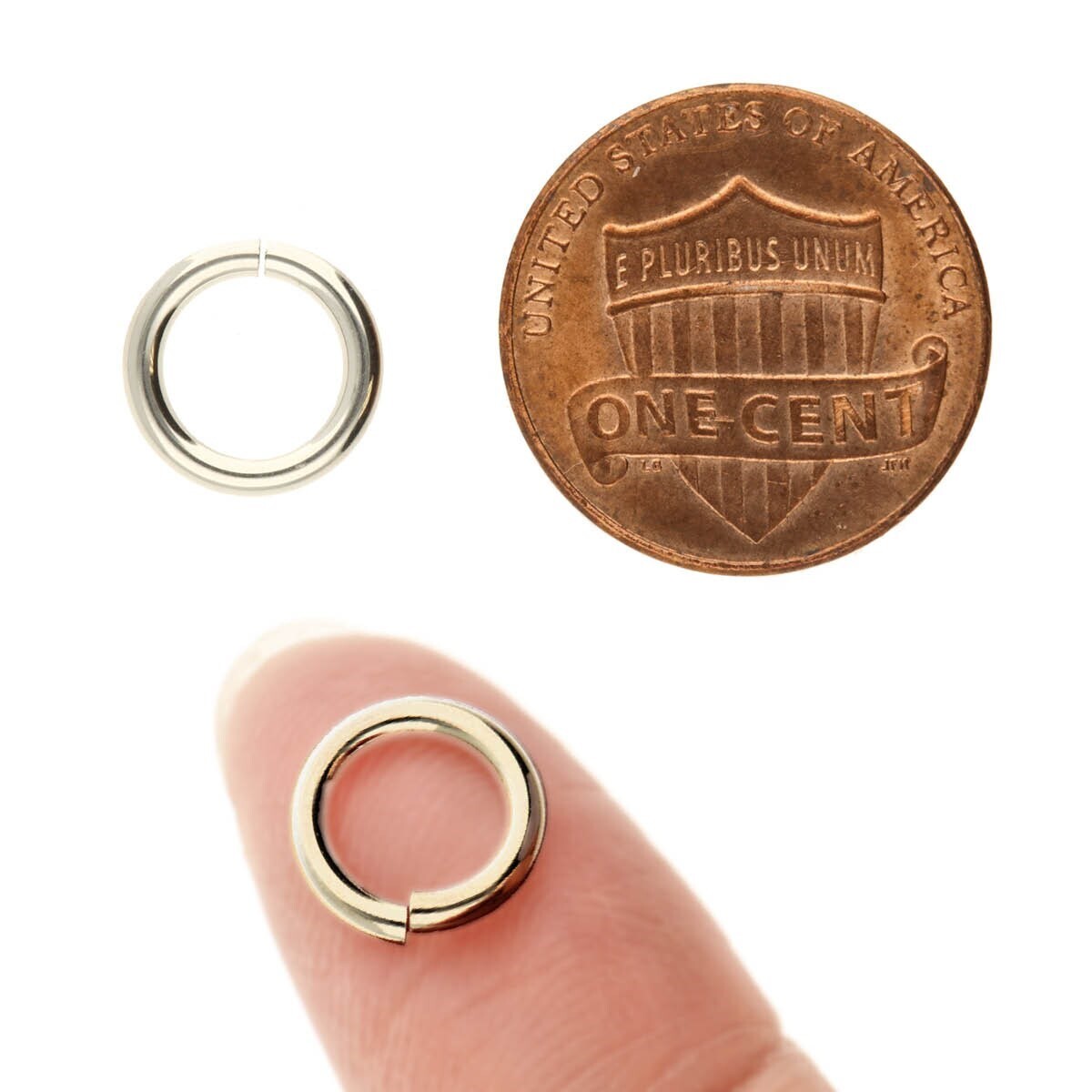 BeadSmith Silver Plated JumpLock Jump Rings - 4mm, 8mm, or 10mm