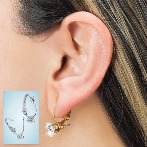 Earring Post to Clip-On Converters, Gold or Silver Plated