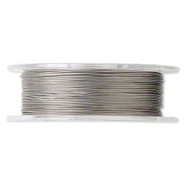 Tiger Tail Beading Wire, Clear 7 Strand 0.018" Diameter, 100 Foot Spool