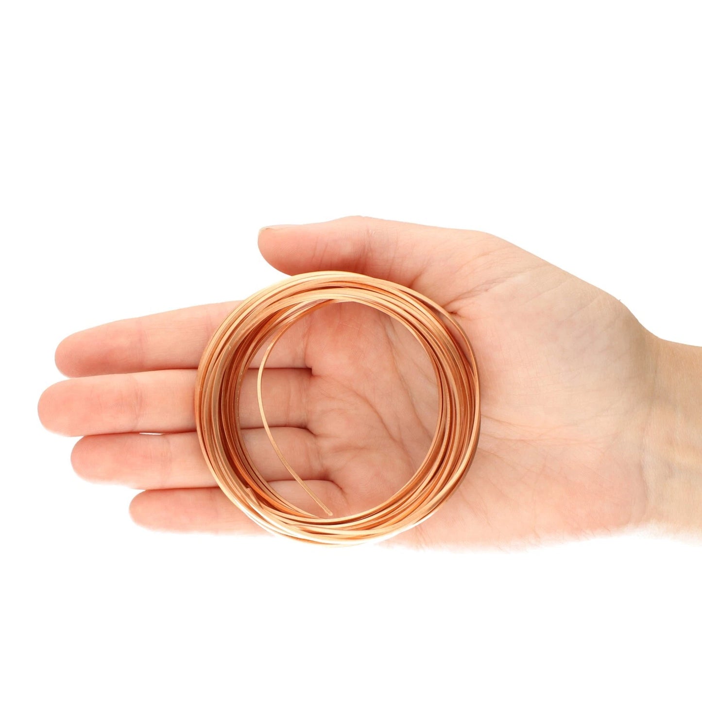 Beadsmith Copper Square Non-Tarnish Wire, 21 Gauge (0.72mm), 7 Yards