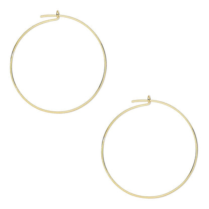 Beading Hoops, Gold Plated Brass, 25mm, 24 Gauge, Round