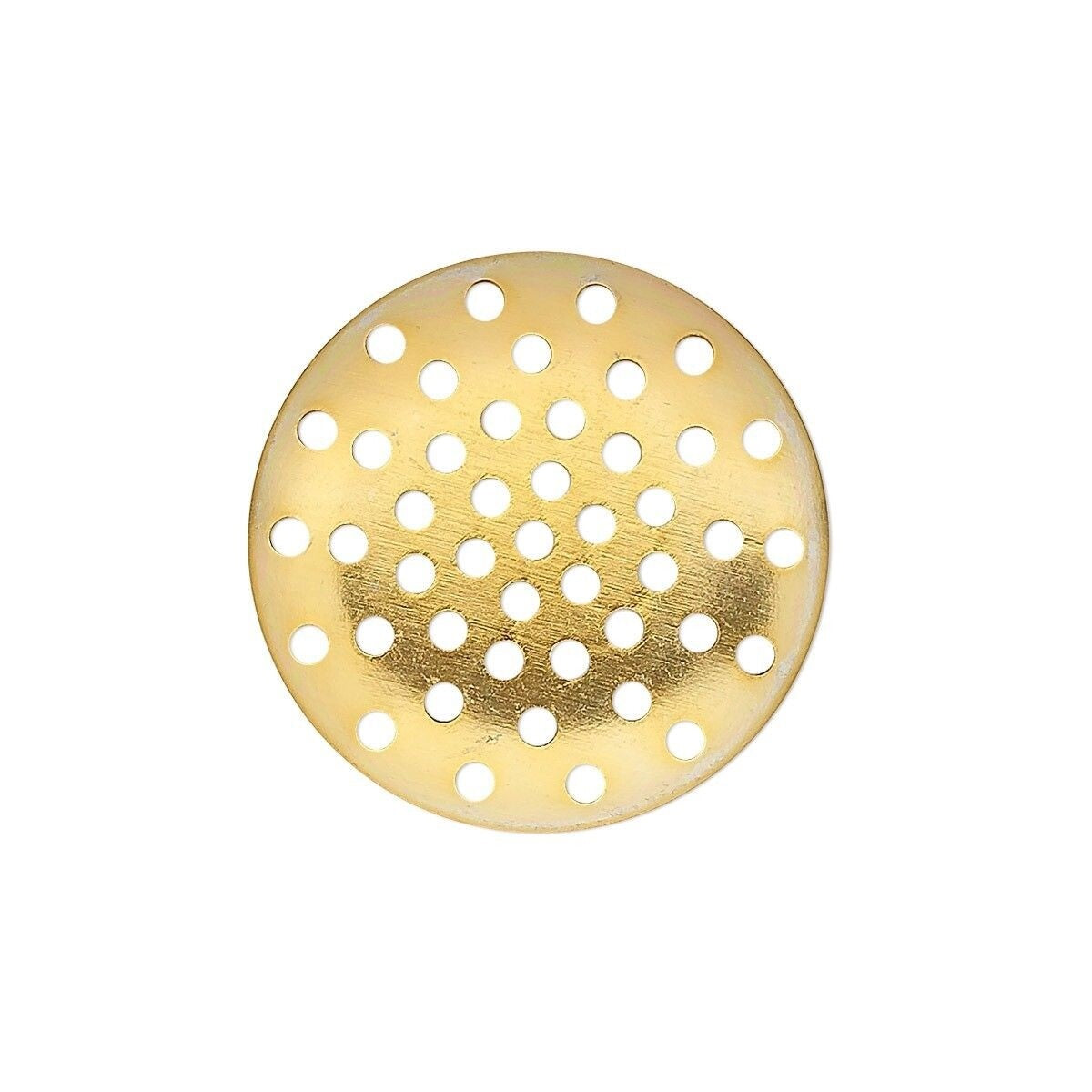 Aluminum Perforated Beading Discs, Gold or Silver Plated, 4 Sizes