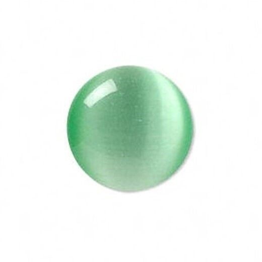 Cat's Eye Fiber Optic Glass Cabochons, Flat Back Round, 10mm to 20mm