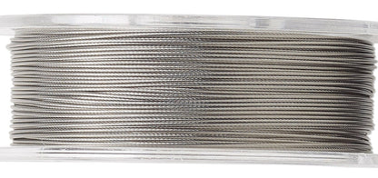 Tiger Tail Beading Wire, Clear 7 Strand 0.018" Diameter, 30 Foot Spool