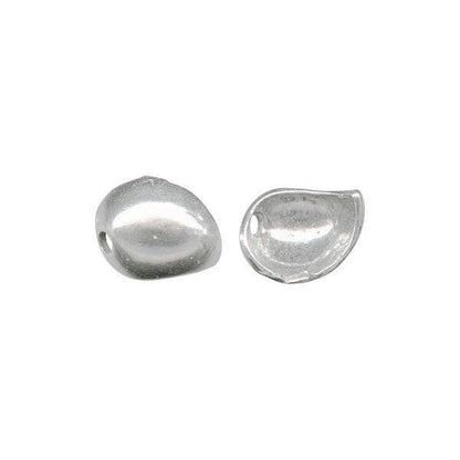 Sterling Silver Leaf Shape Bead Caps, 7x3mm, 2 pcs