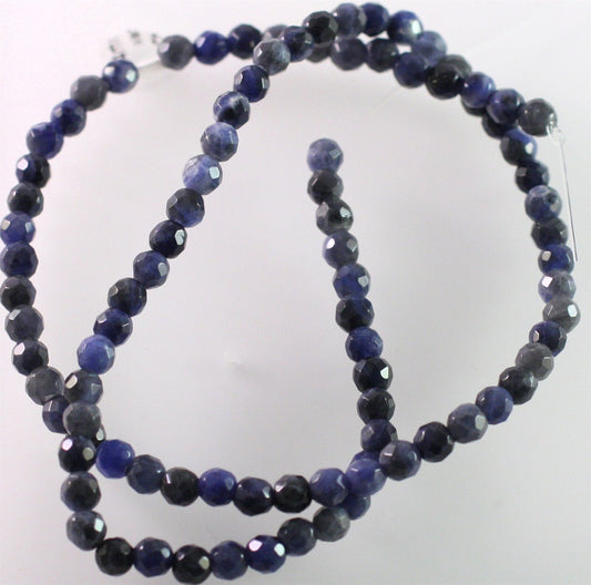 Beads, Sodalite (Natural) B Grade 6mm Faceted Round, 1 Strand (approx. 70 pcs)