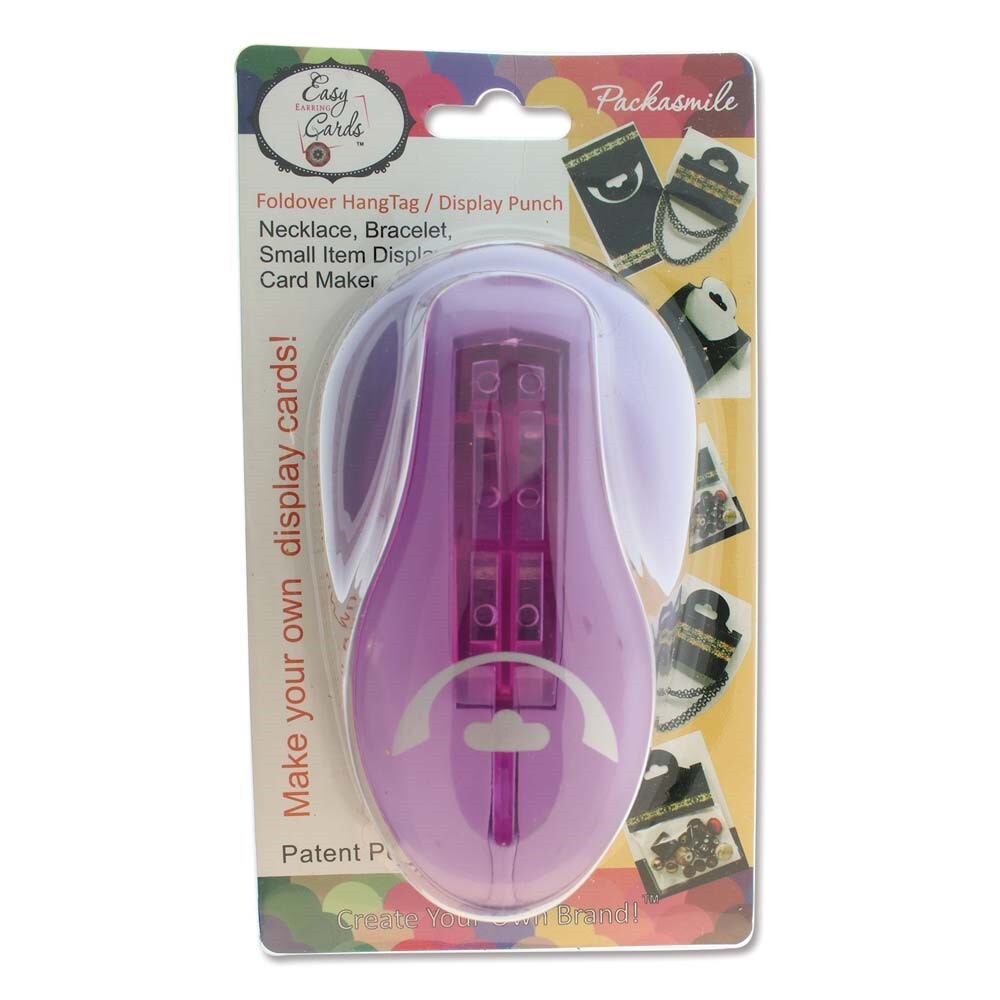 Fold-Over Hangtag Card Punch for Jewelry Display Cards