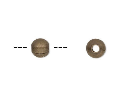 Antiqued Gold Plated Brass 2.5mm Round Smooth Spacer Beads (500 pc)