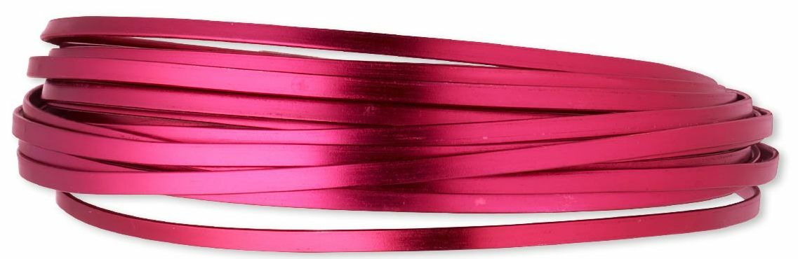 Anodized Aluminum Flat Wrapping Wire, 16 Gauge, 18 Feet
