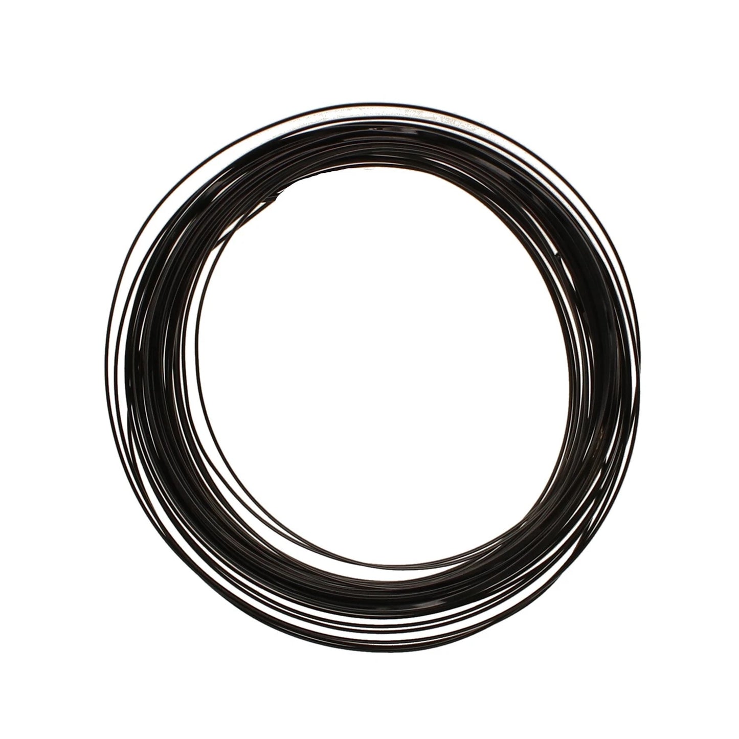 Black Half Round Non-Tarnish Copper Wire, 21 Gauge (0.72mm), 7 Yards