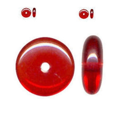 Czech Pressed Glass 6mm Rondelle Disc Spacer Beads, 100 pcs