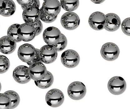 Beadsmith Black Oxide Plated Brass Round Spacer Beads, 3mm, 144 pcs