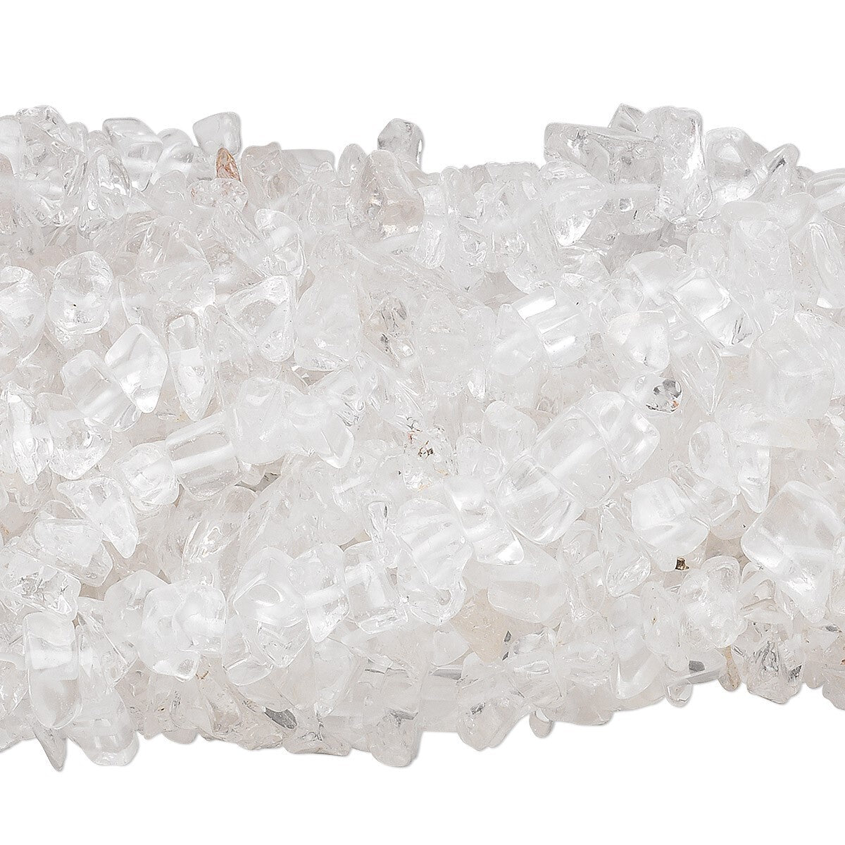34" Strand Natural Quartz Crystal Medium Chip Beads with 0.5-1.5mm Hole