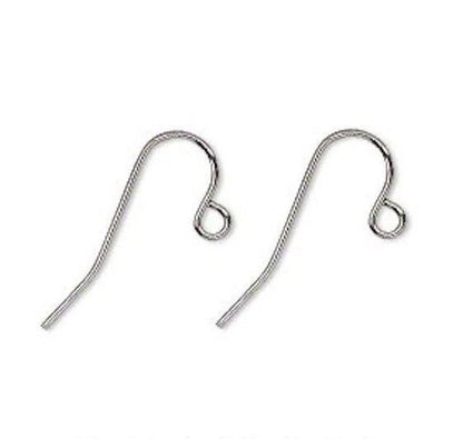 Ear Wire, Stainless Steel 21 Gauge 11mm Fishhook Earrings with Open Loop (100)