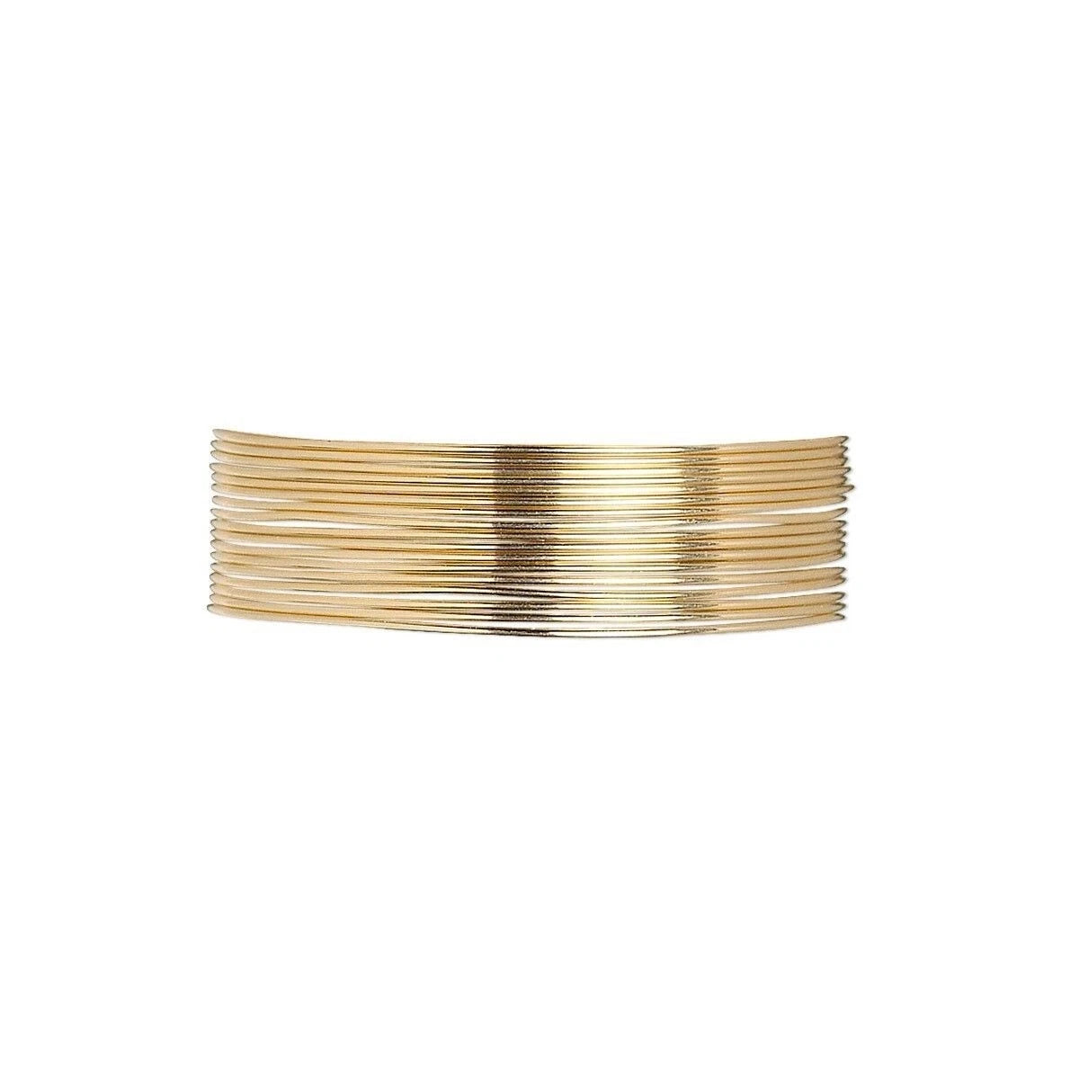 12KT Gold Filled Half Hard Round Wire, 24 Gauge, 5 Feet