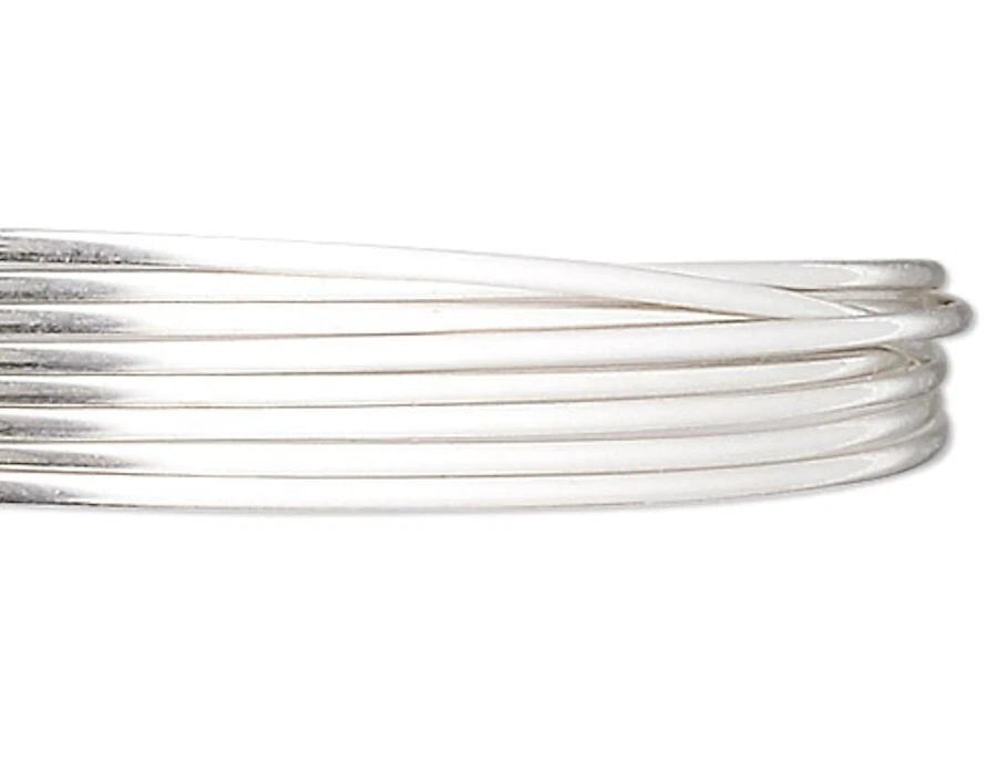 Sterling Silver Full Hard Half-Round Wire, 24 Gauge, 5 Feet
