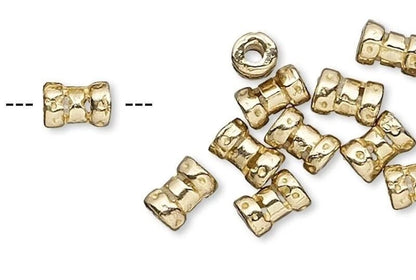 JBB Findings Gold Brass Crimp Tubes, 4x2.5mm, 10 pcs