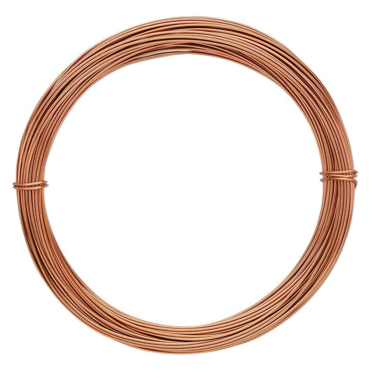 Rose Gold Anodized Aluminum Wire, 20 Gauge (0.8mm), 45 Feet