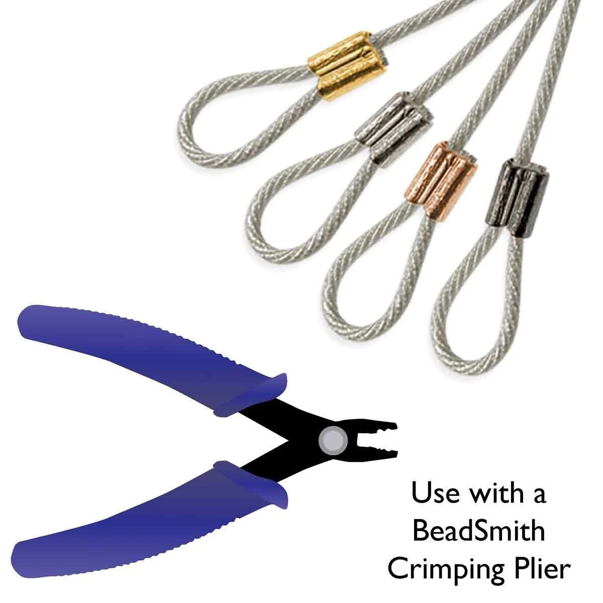 Beadsmith Copper Plated Crimp Tubes, 2x2mm, 100 pcs