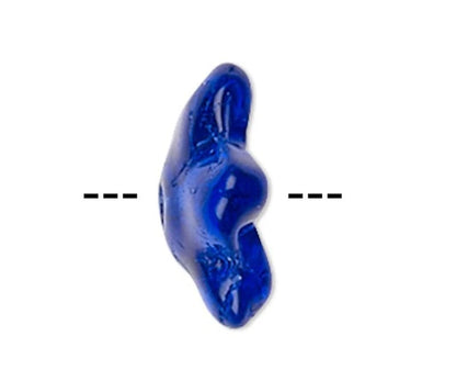 Czech Pressed Glass Cobalt Blue Flower Bead Caps, 8x3mm, 50 pcs