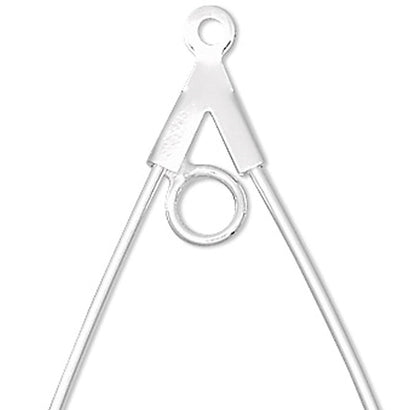 Beading Hoops, Teardrop, 40x22mm, 20 Gauge, Gold or Silver Plated Brass