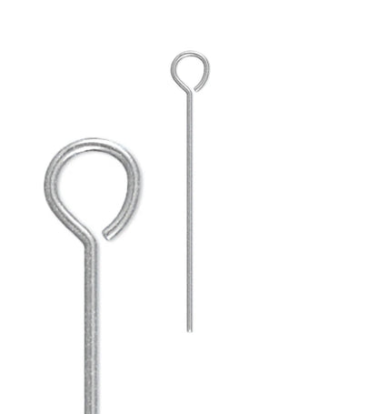 304 Stainless Steel Eye Pins, 24 Gauge (0.51mm), 1 Inch - 100 pcs